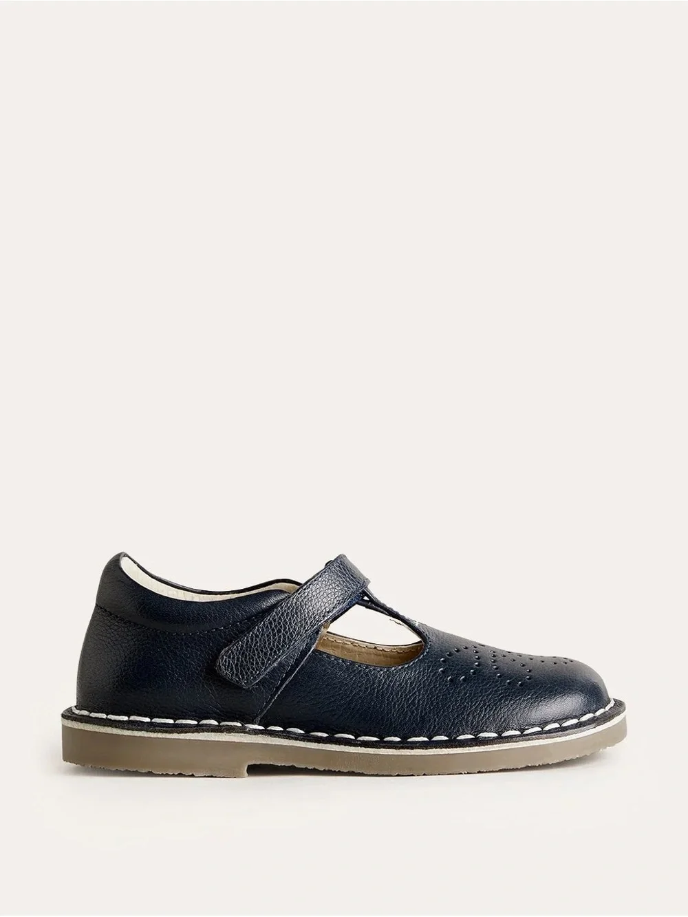 Mini Boden Navy Leather T Strap Mary Jane